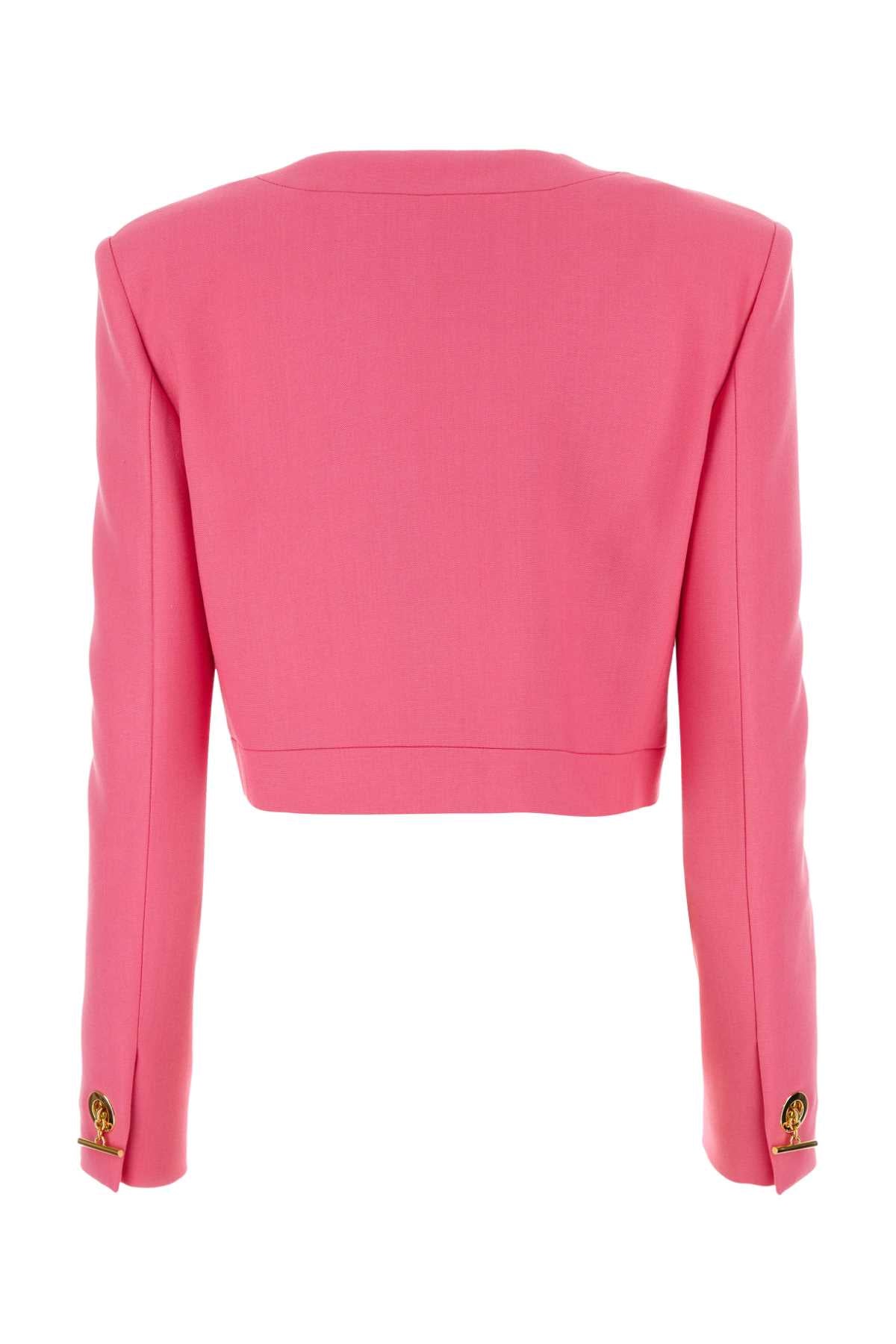 Moschino Women Fuchsia Stretch Gabardine Blazer