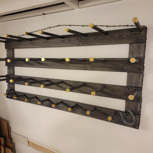12 Cowboy Hat Rack | Cowboy Hat Holder | Rustic Western Hat Display | Handcrafted Wooden Organizer | Space-Saving Home Decor | Made in USA