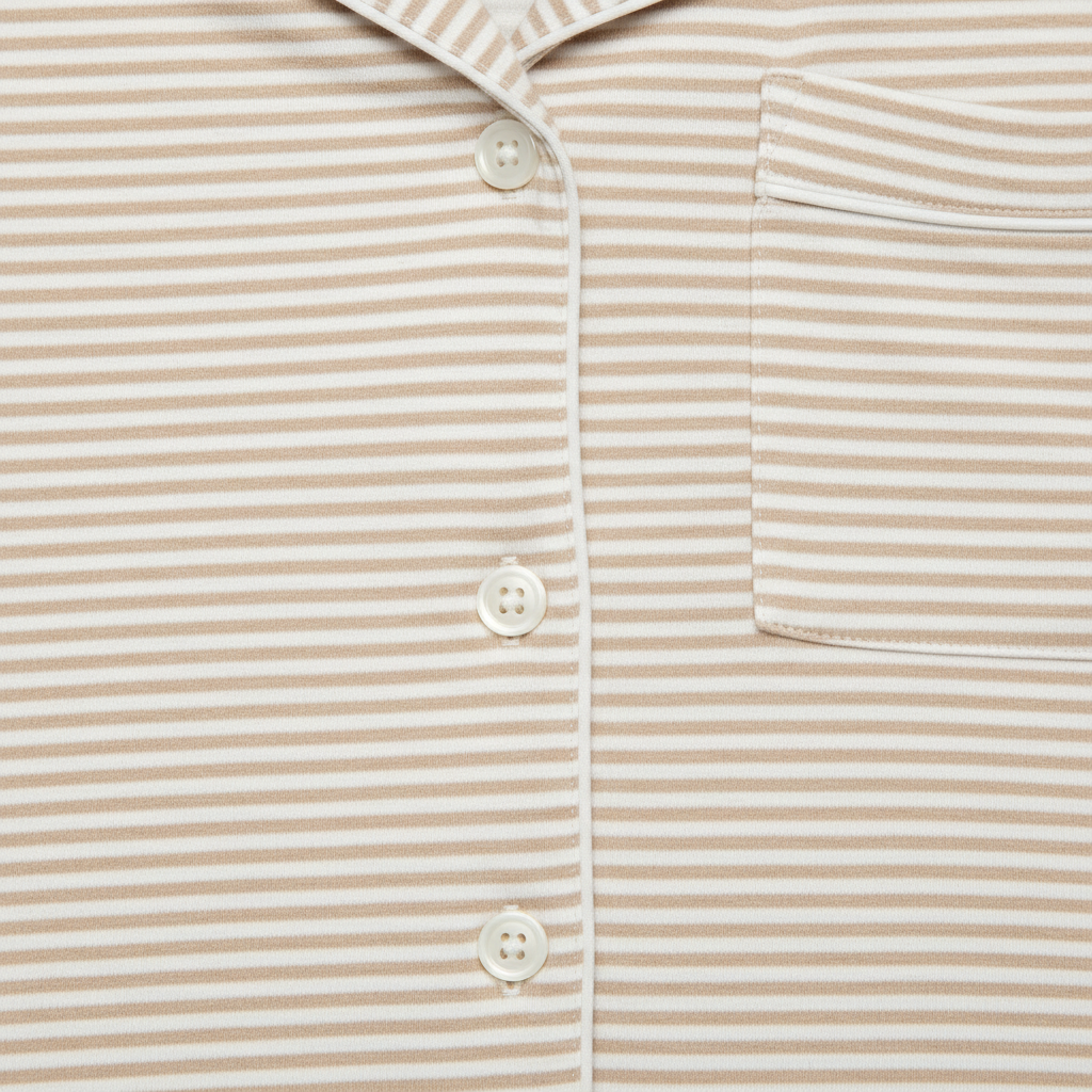 Camisón de mujer de bambú con rayas de avena