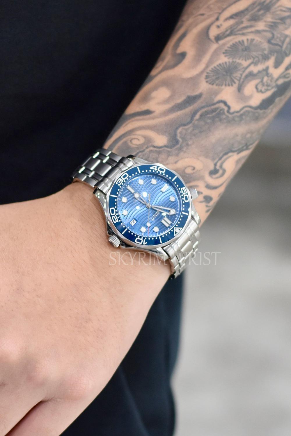 Mod Seamaster Silver Blue