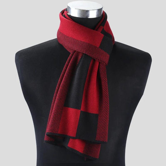 Men's Plaid Knitted Scarf
