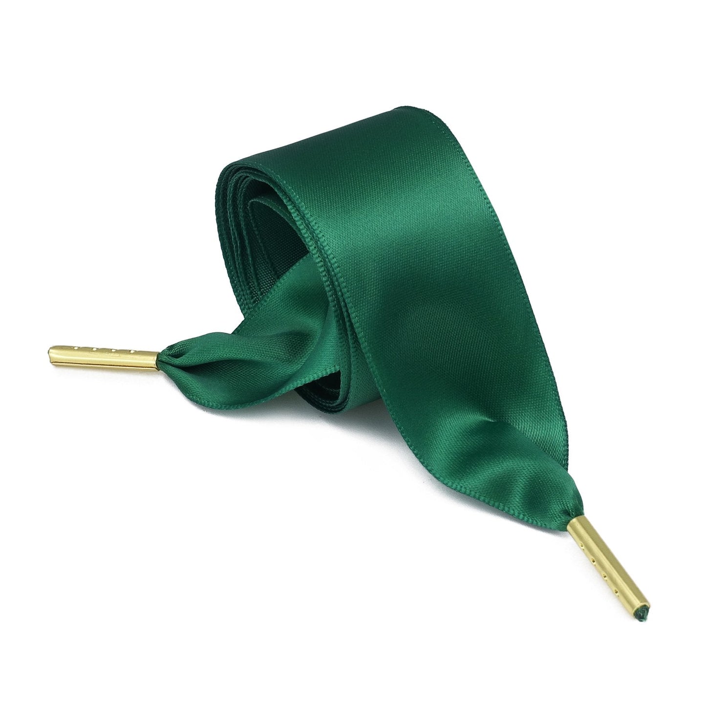 ZOOEASS 2 Pairs Women Fashion Satin Ribbon Shoelaces Shoe Laces For Solid Color ShoesIdeal for Converse Nike VANS Addidas Reebok Puma Trainers (47.24"(120cm) Green)