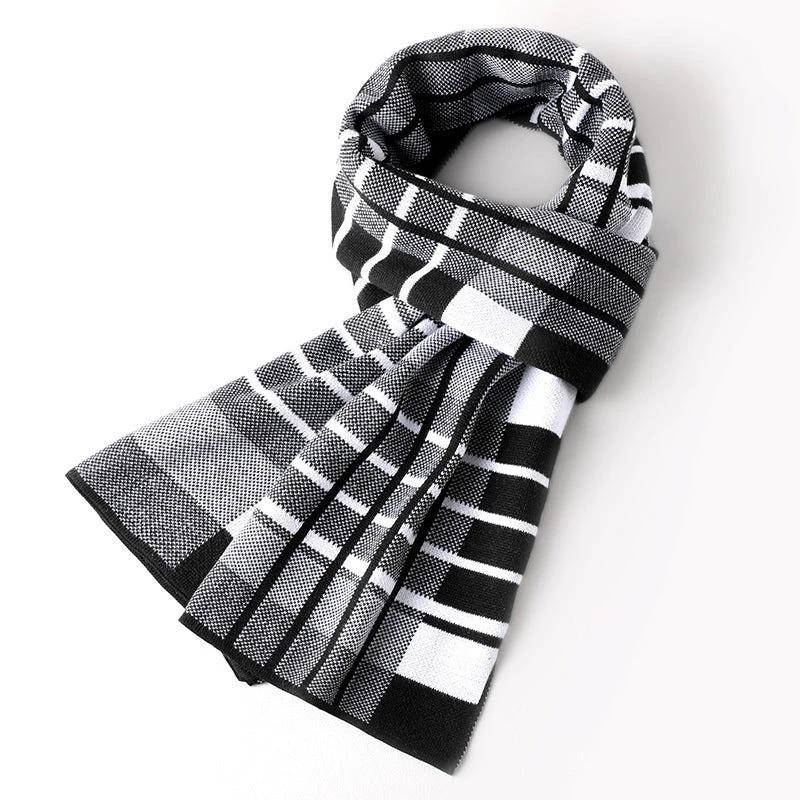 Cashmere-like Plaid Long Men's Scarf