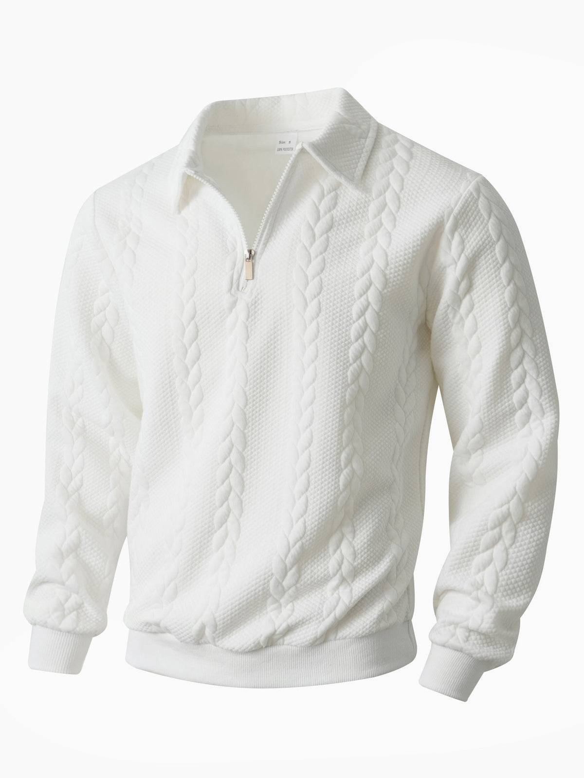 Cross-Border Amazon European And American Jacquard Autumn And Winter Lapel Pullover Half-Cardigan Zipper Sweatshirt Casual Sports Men's Knitted