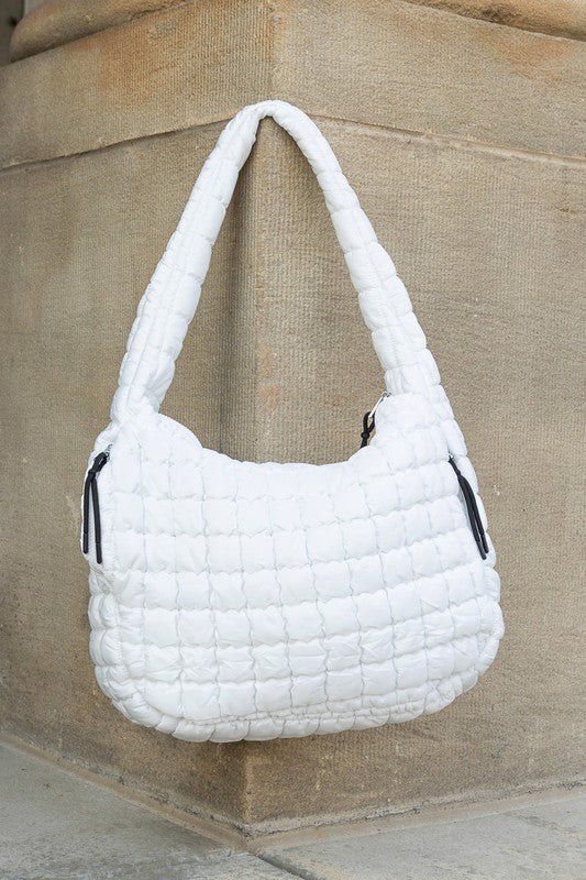 Taylor Quilted Puffer Tote See size chart under “more details”
