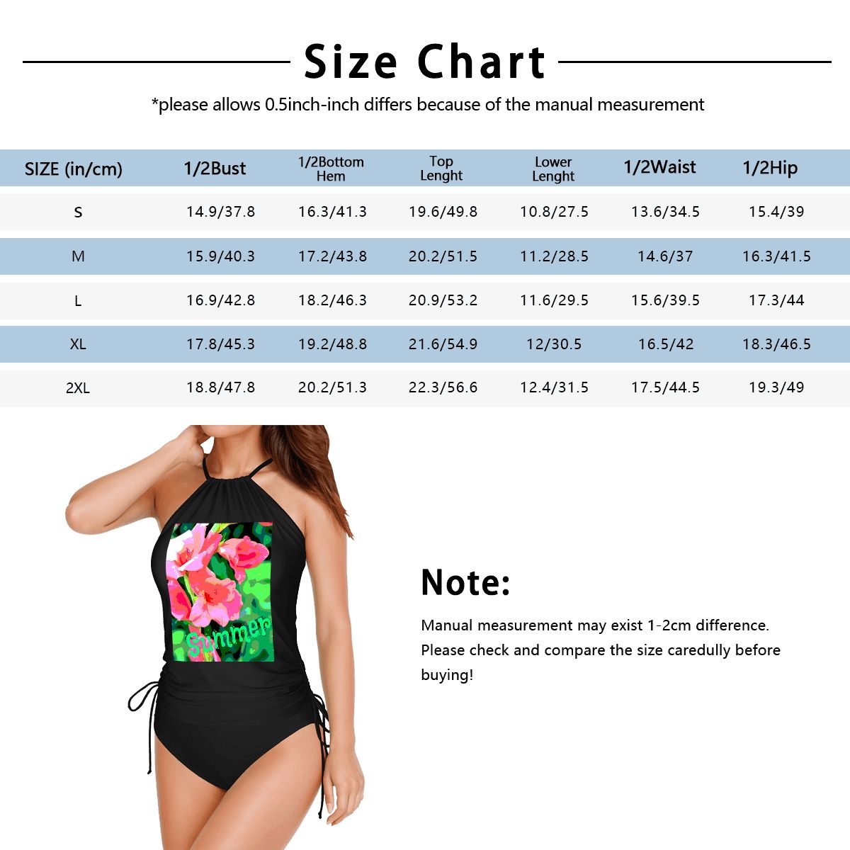 Women's Pink Gladiolas Summer Design Tankini Swimwear Set (Made in USA)