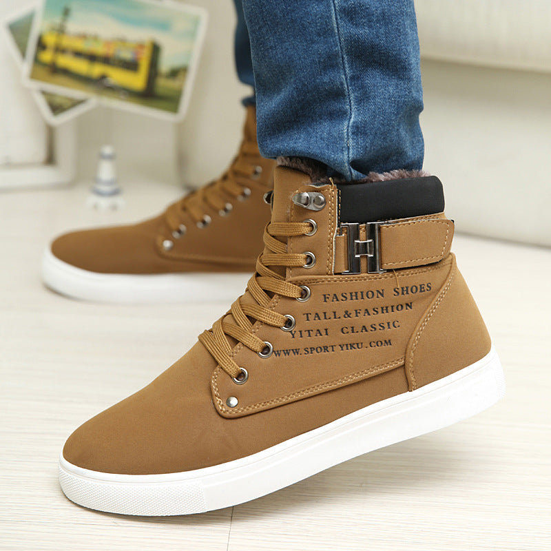 Men's Casual High Top Plush Lined Boots