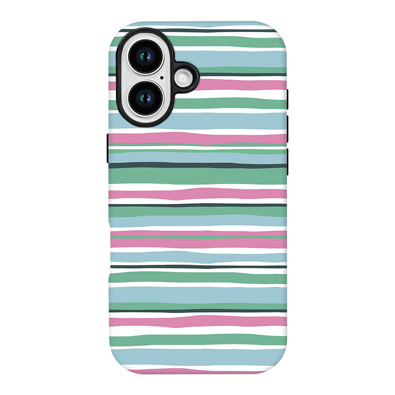Colorful Striped Phone Case Creative 2 in 1 Design Customizable