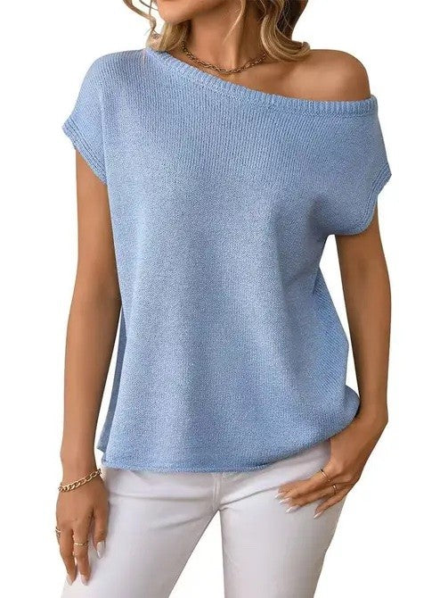 Off shoulder knit top