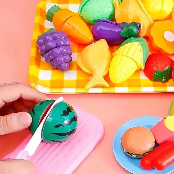 24-Pieces: Fun Food Cutting, Fruit and Vegetable Toys