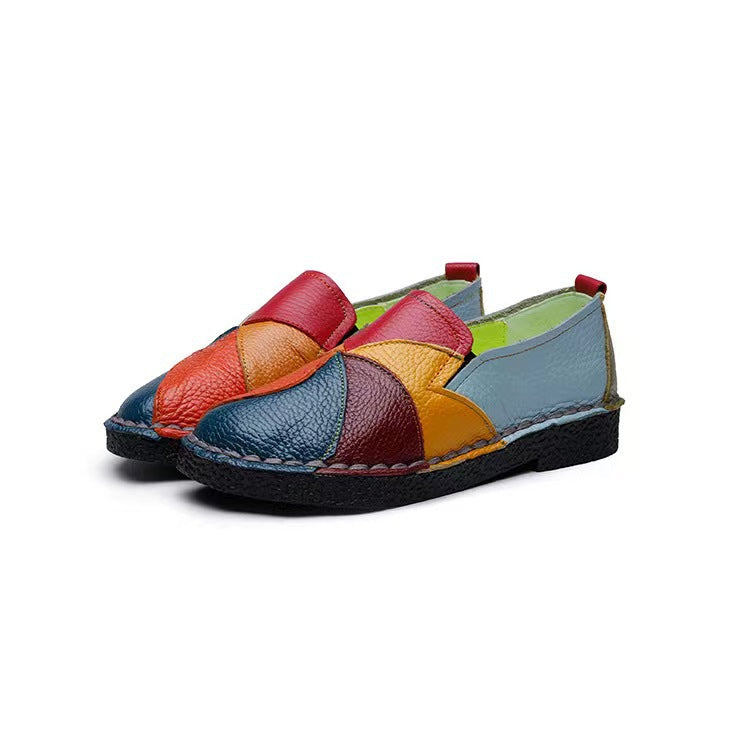 Women's Ethnic Style Casual Color Blocking Flats