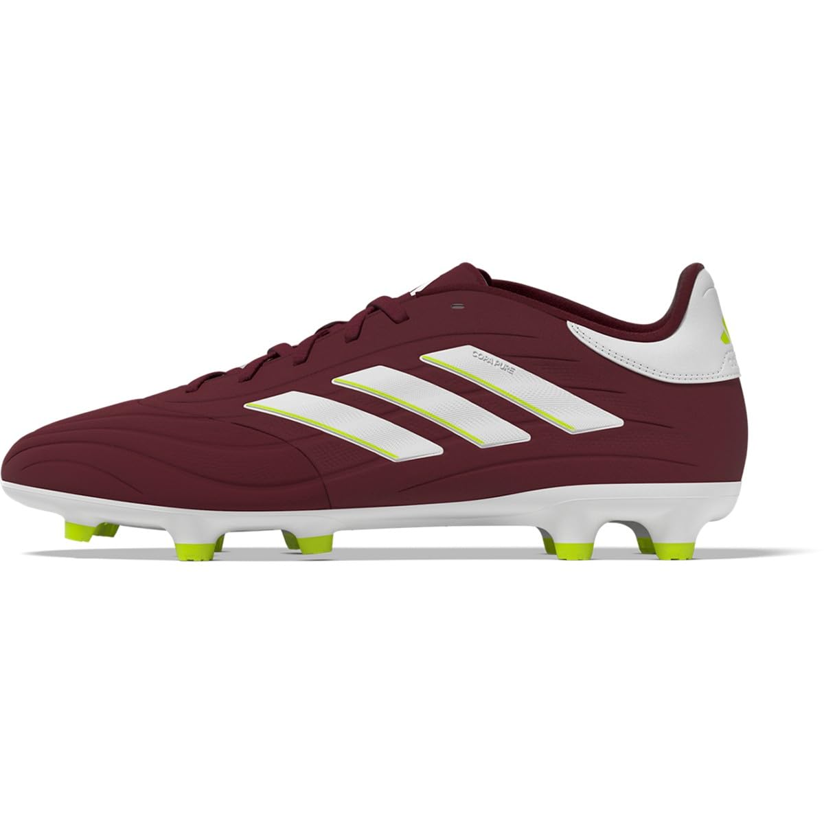 adidas Unisex Copa Pure II League Firm Ground Sneaker Shadow Red/White/Team Solar Yellow 7 US Men