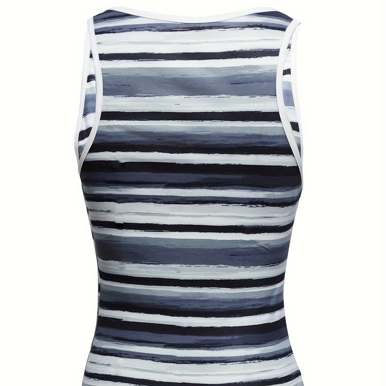 Chaleco camisero de mujer con cuello de pico y rayas