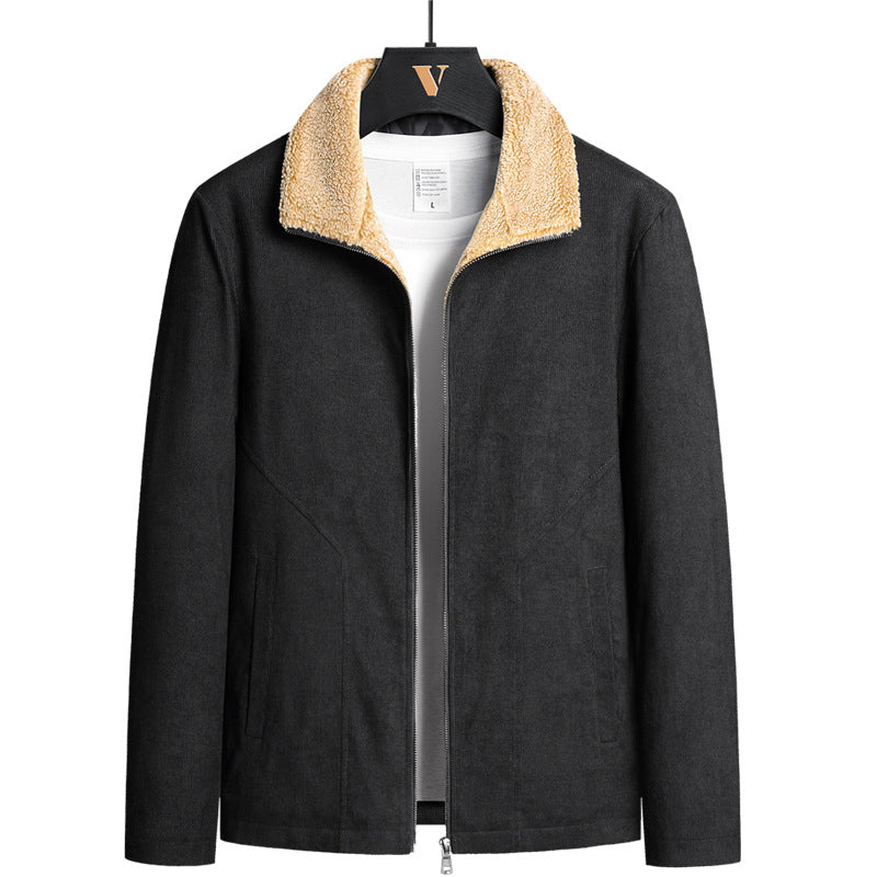 Men's Corduroy Jacket with Thick Cotton Lining