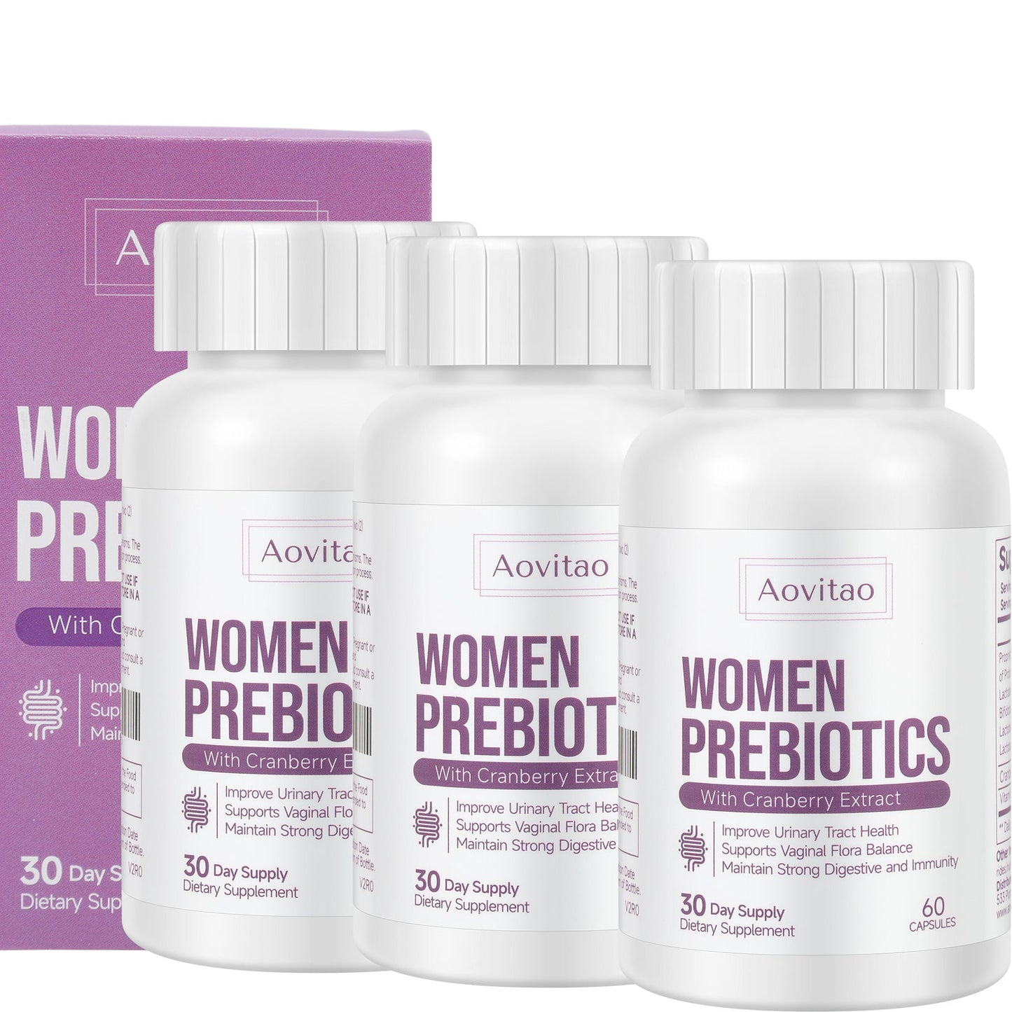 Vaginal Probiotics Women Ph Balance Pills Female Gut Health Prebiotics 60 Billion CFU Capsules Digestive Urinary Tract Support