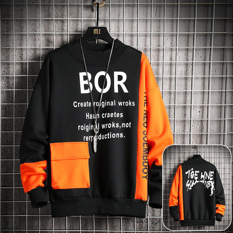 Velvet Padded Thickened Sweater Men's Autumn And Winter New Ins Coat Trendy Loose Long Sleeve Winter Clothing Top Clothes
