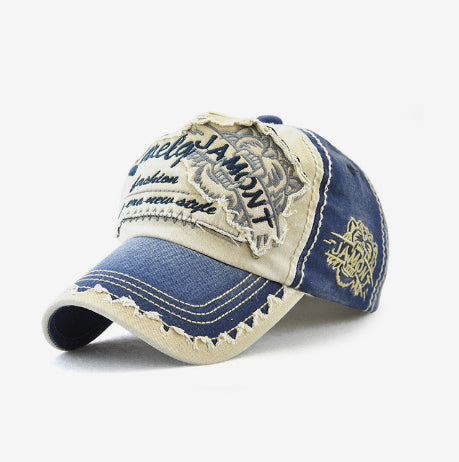 Men's Embroidered Outdoor Leisure Tiger Head Baseball Cap Hat
