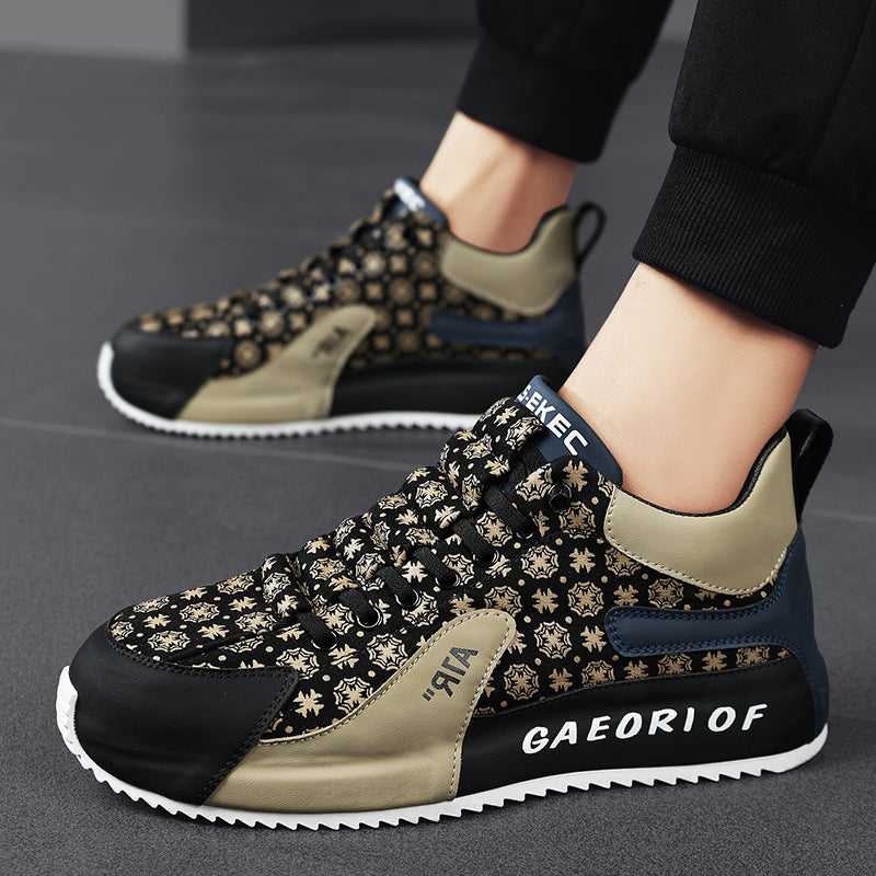 Men's Flower Pattern Casual Shoes