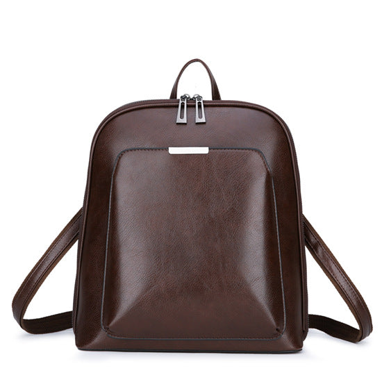Multifunctional Oil Wax Leather Backpack