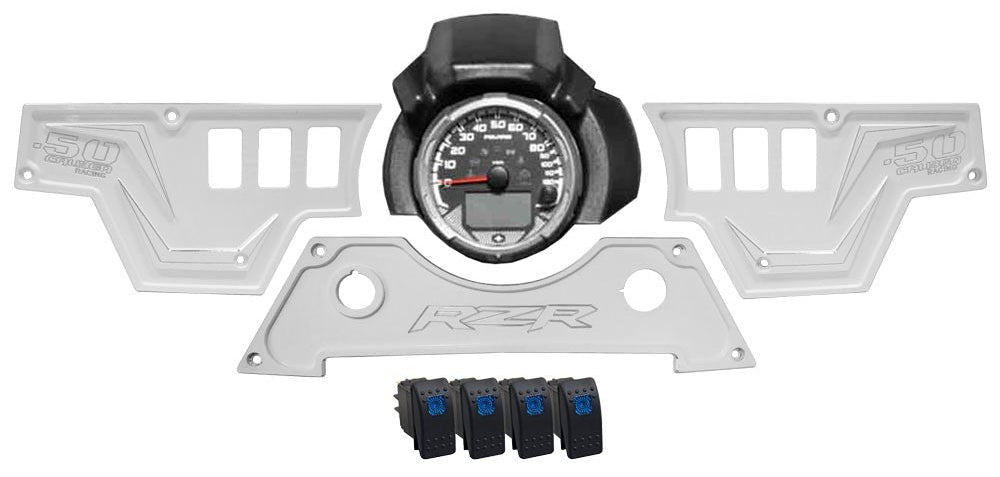 XP1000 3 piece Dash Panel with Switches - White