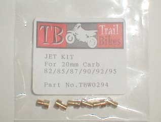 Jet Kit for 20mm carb jets included