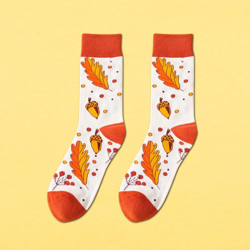 Men's Mid-calf Length Casual Cartoon Foot Socks