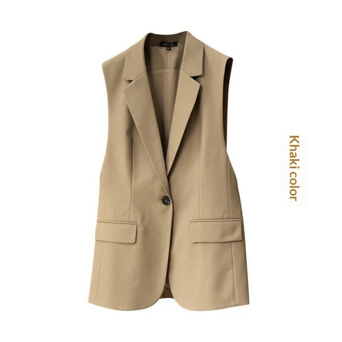 Korean-style Versatile Womens Blazer Vest