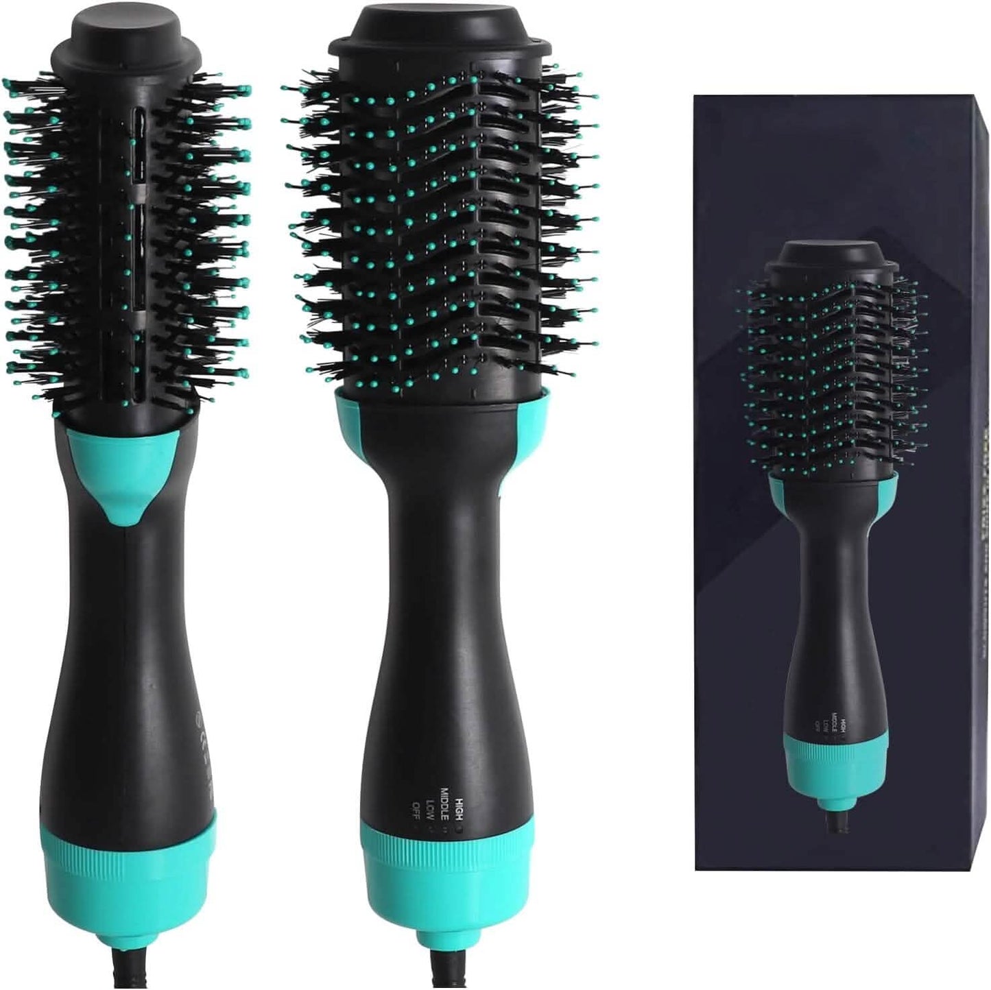 3-in-1 Ionic Straightening Hot Air Brush with Anti-Scald Feature