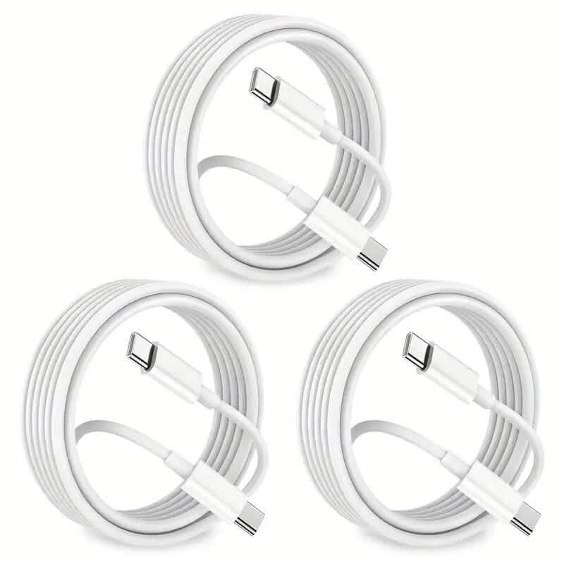 3-Pack: USB-C Fast Charging Cables