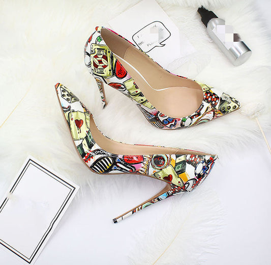 Shallow mouth high heels See size chart under “more details”