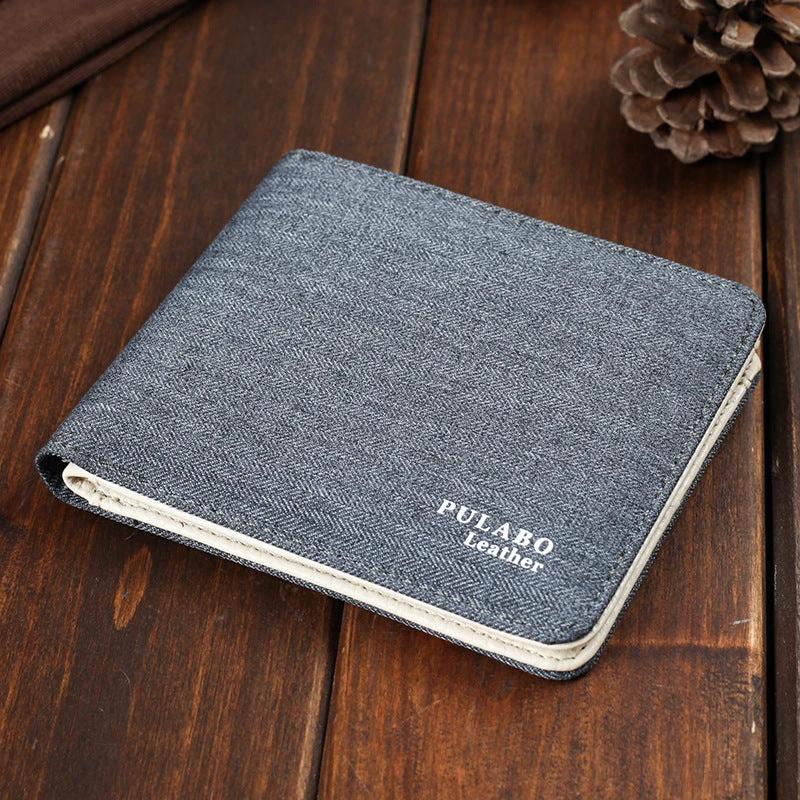 Men's Short Denim Fabric Wallet