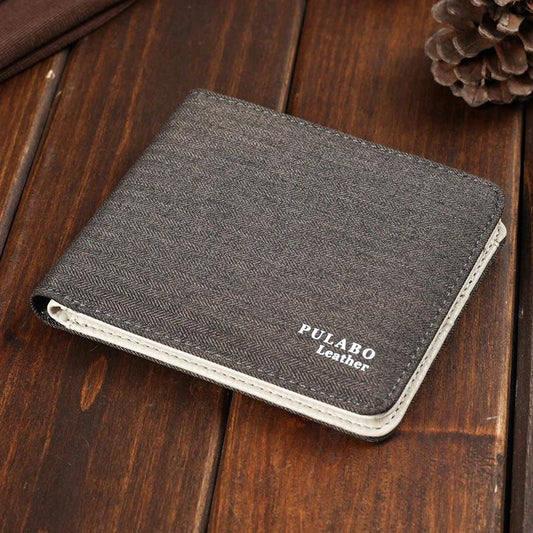 Men's Short Denim Fabric Wallet