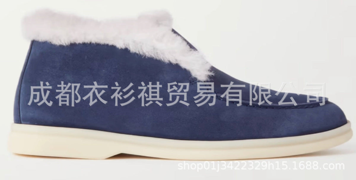 Womens High-top Slip-on Cotton Shoes