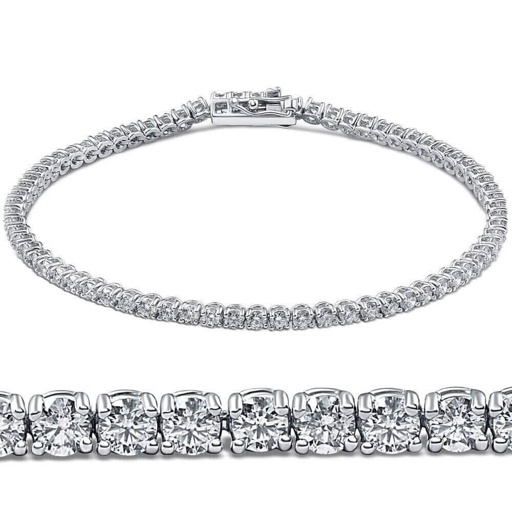 3.15ct. Round Cut Diamond Tennis Bracelet In 14k White Gold