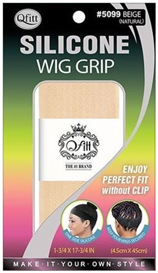 Qfitt EBO Silicone Elastic Wig Grip, Non-Slip, Black #5098