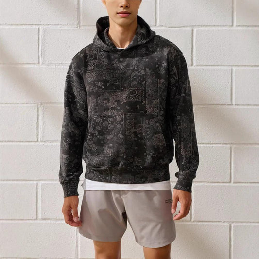Men's Printed Paisley Design Hoodie