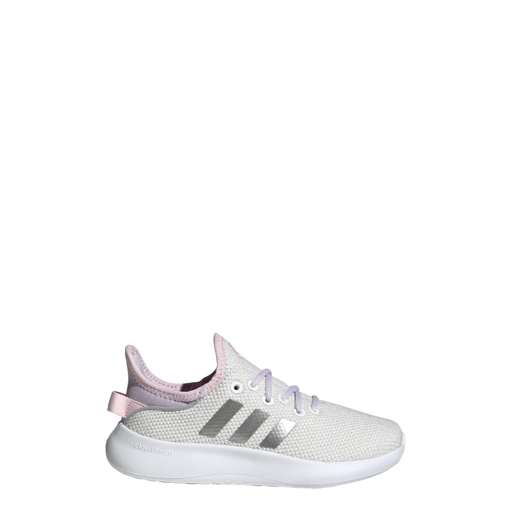adidas Cloudfoam Pure Sneaker White/Silver Metallic/Silver Dawn 5.5 US Unisex Big Kid