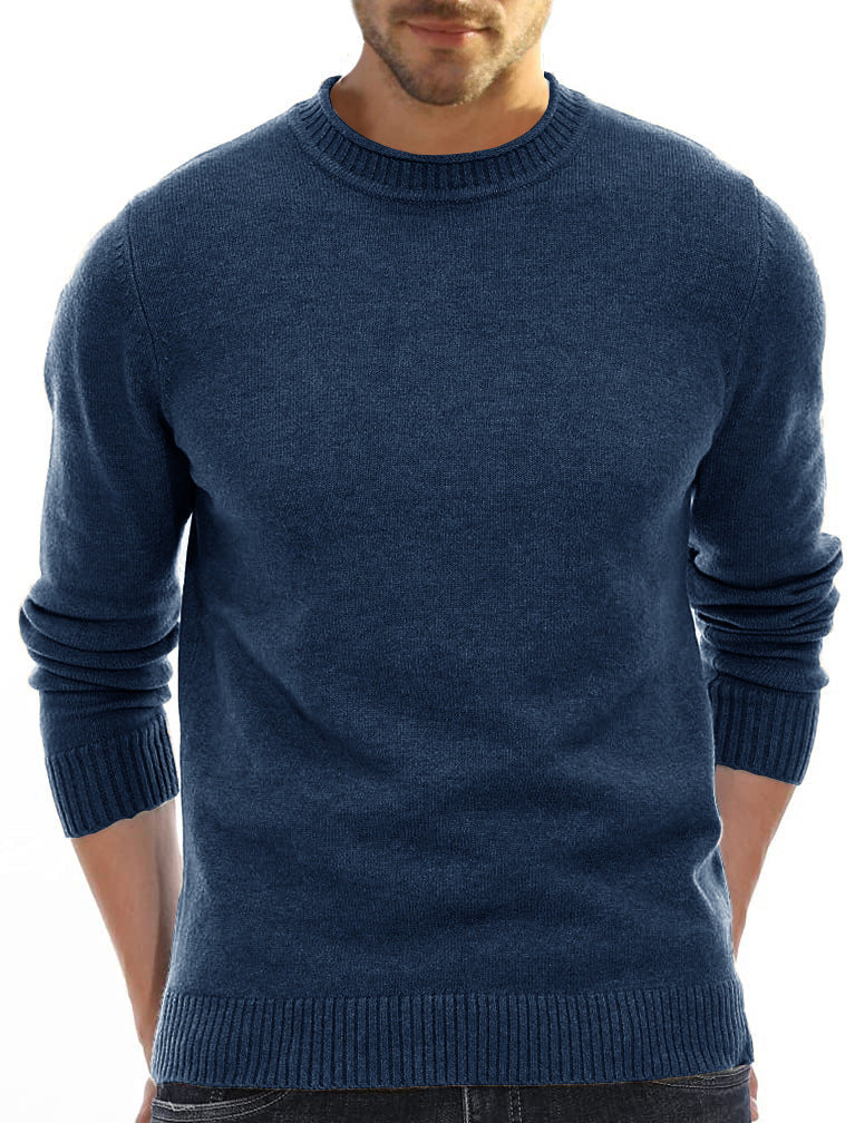 Solid-color Men's Knitwear Casual Sweater