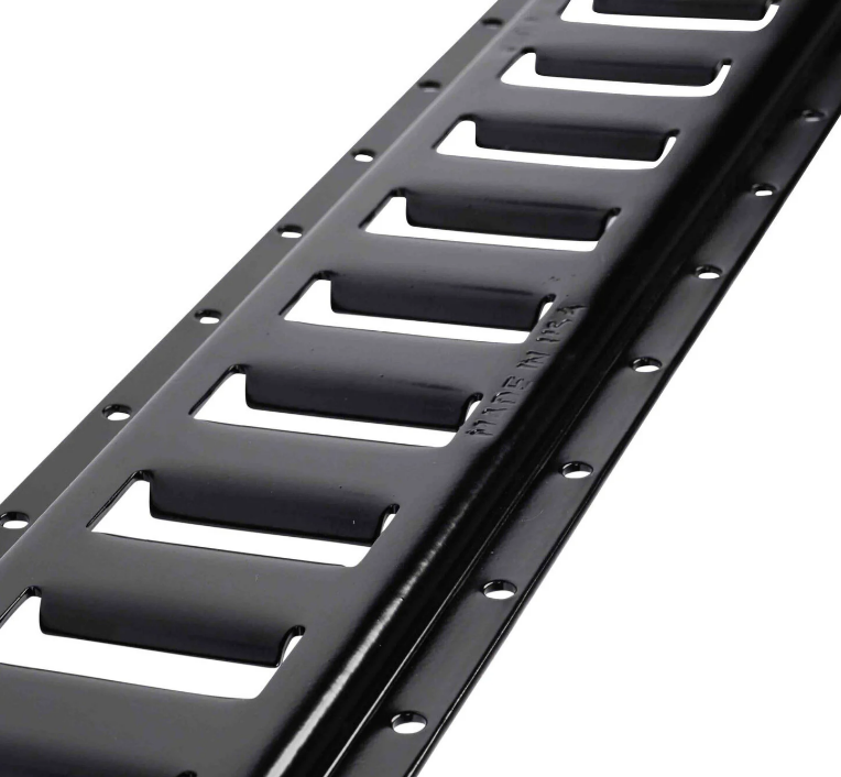 10-Foot Heavy-Duty E-Track Tie-Down Rail - Black - Corrosion Resistant