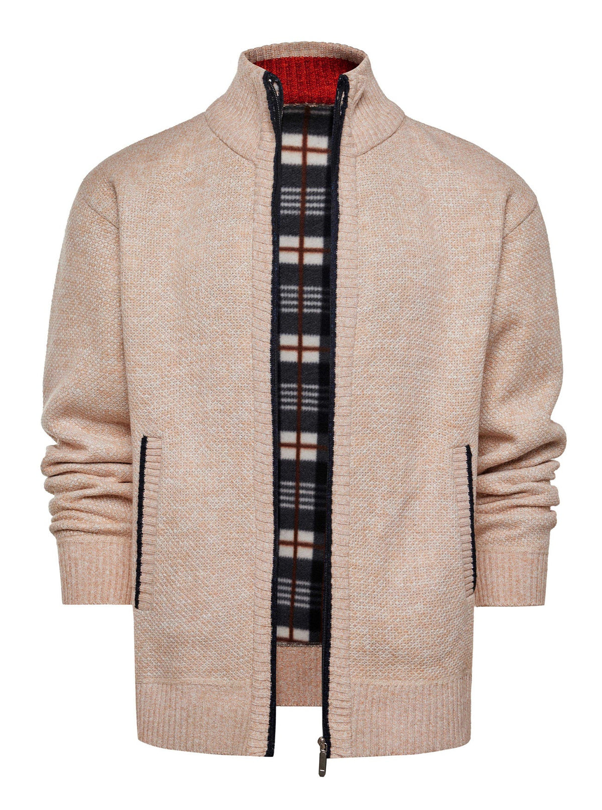 Wholesale Amazon 25 Cross-border Amazon Autumn And Winter Men's High Collar Velvet Thick Sweater Trend Slim Casual Wool