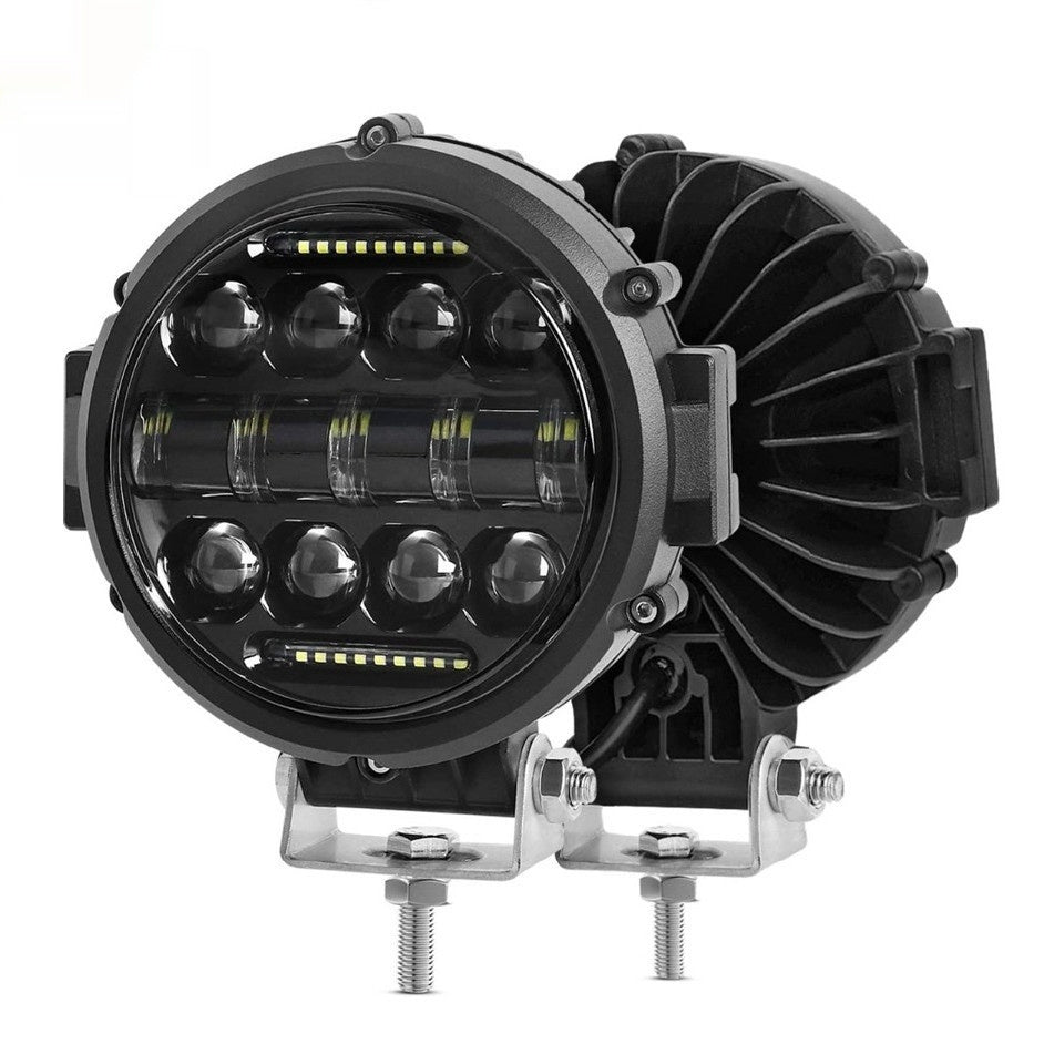 7-inch Circular Car Headlights With LDE Guard Bars