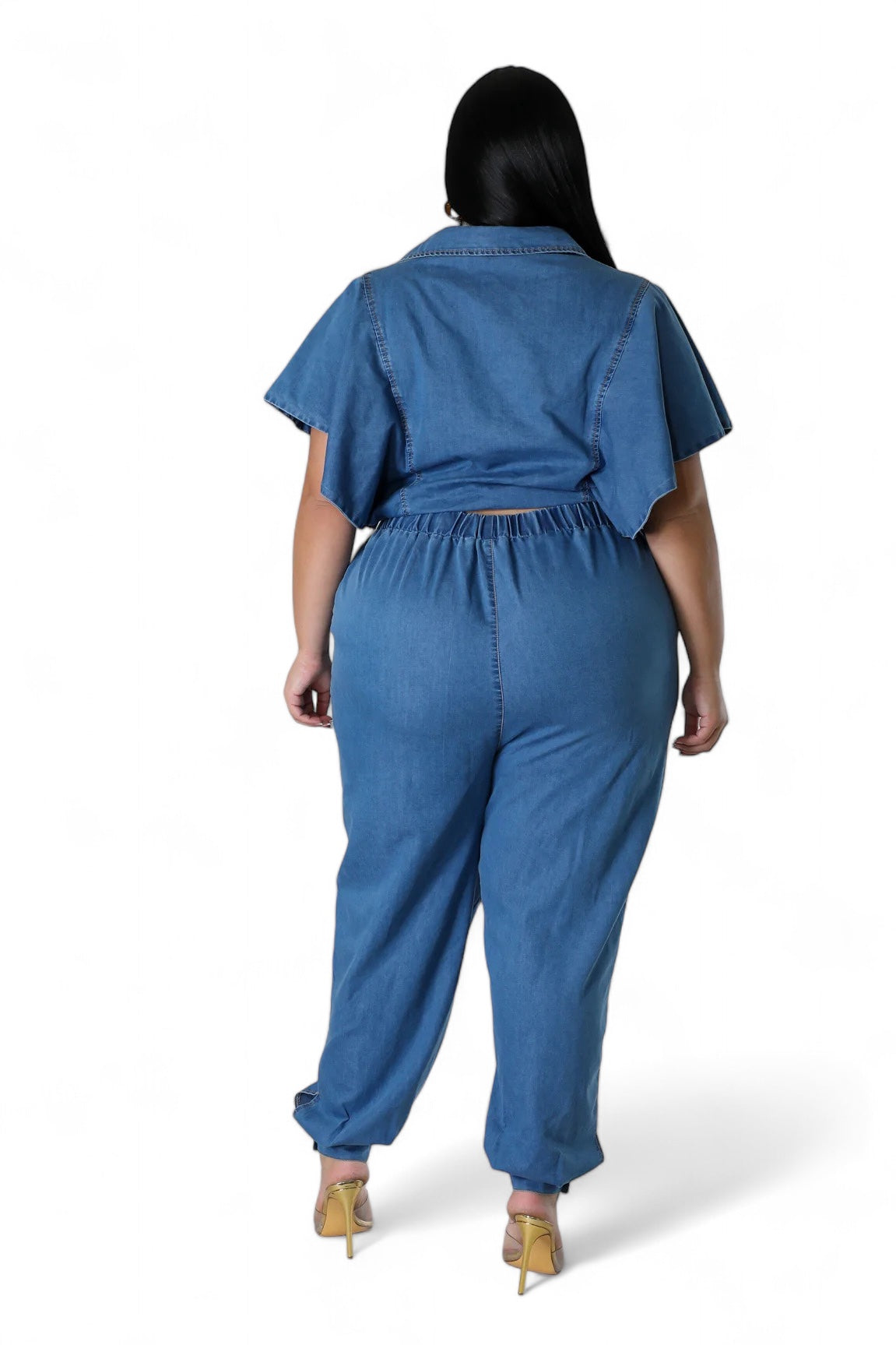 Conjunto de pantalón vaquero para curvas