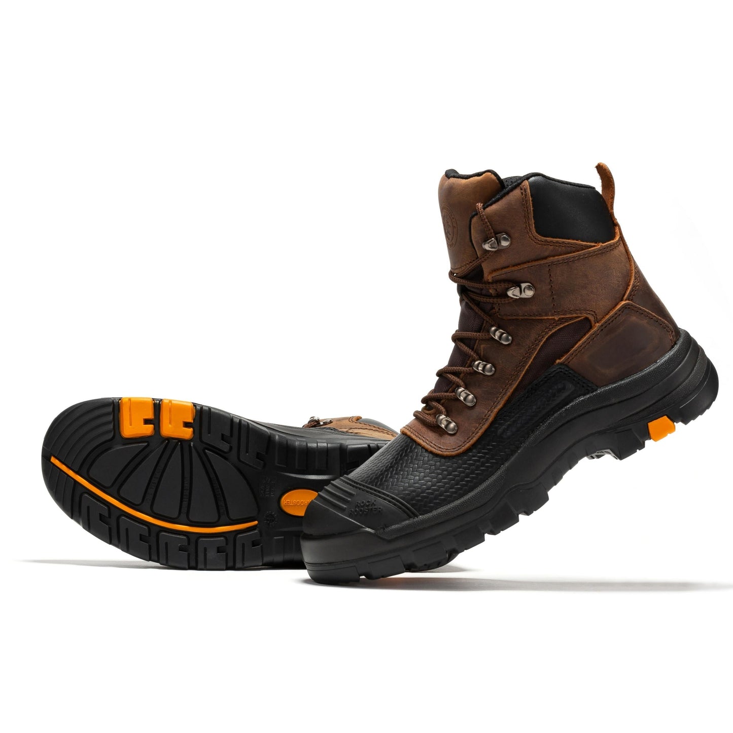 ROCKROOSTER Sedona Botas de Trabajo de Cuero con Puntera de Acero Impermeables de 6 Pulgadas AK216