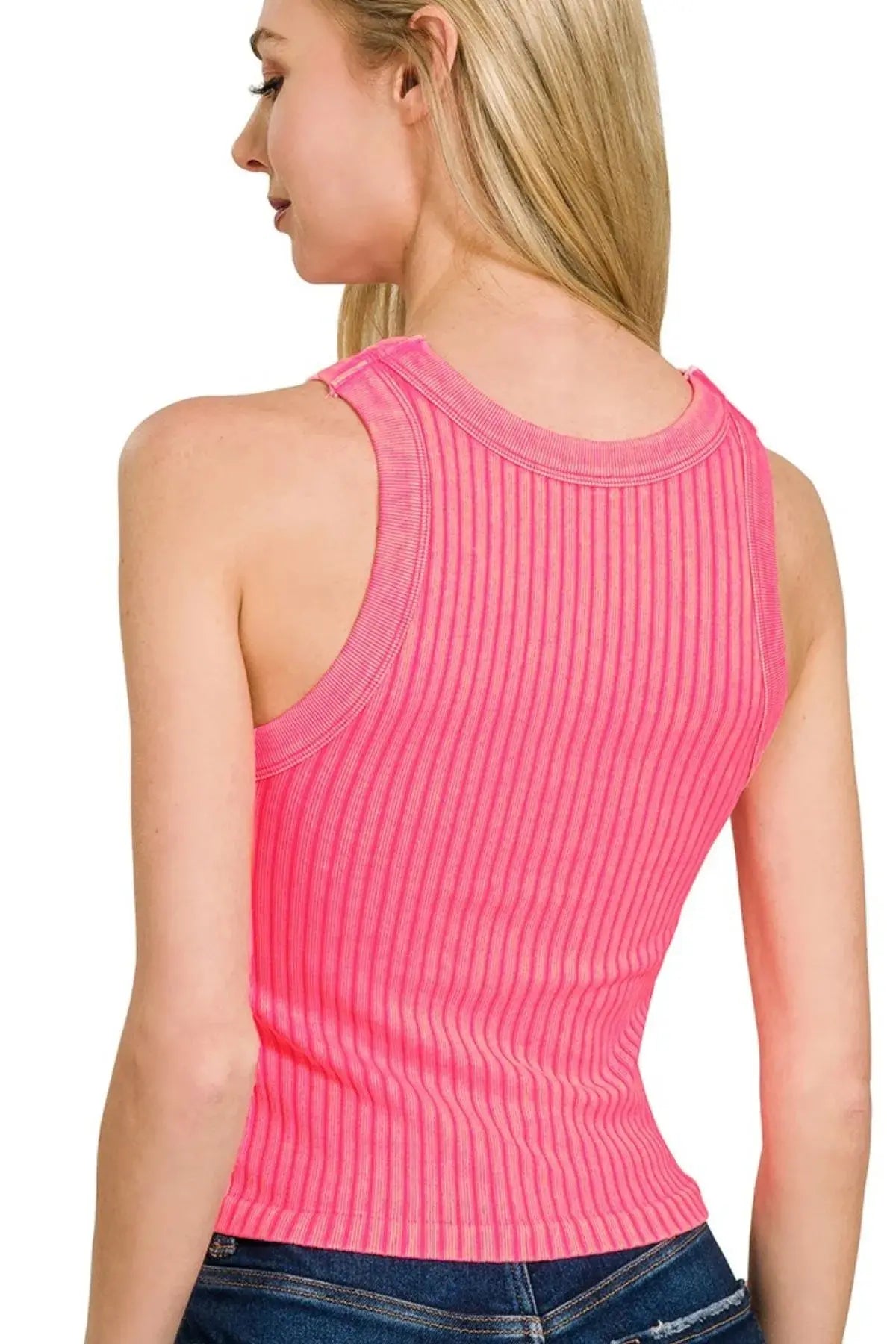 Women's Tank Tops Ribbed Tank Top - Seamless Crop - Casual Basic