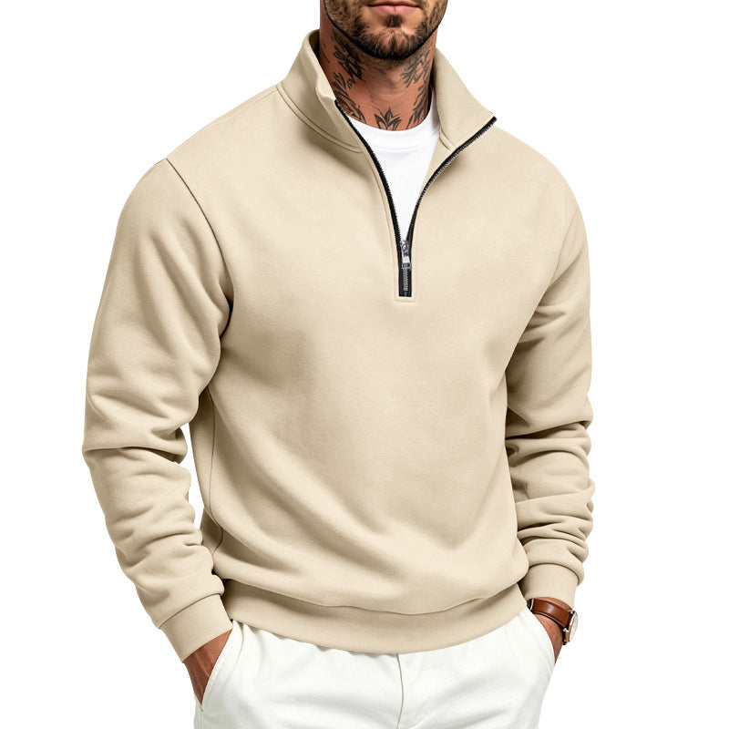 Men's Sports And Leisure Stand Up Collar Zipper Sweatshirt