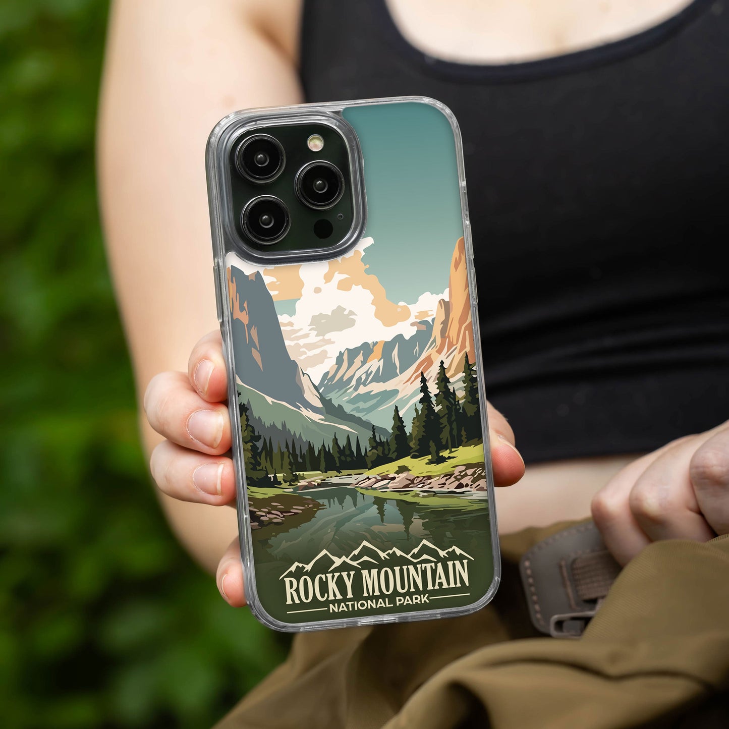 National Parks Rocky Mountain HD Apple iPhone 15 Series Mag-Safe Phone Case