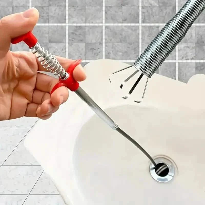 4-Claw Pipe Clog Remover, Spring Plumbing Tool for Kitchen Bathroom, Hair and Debris Catcher