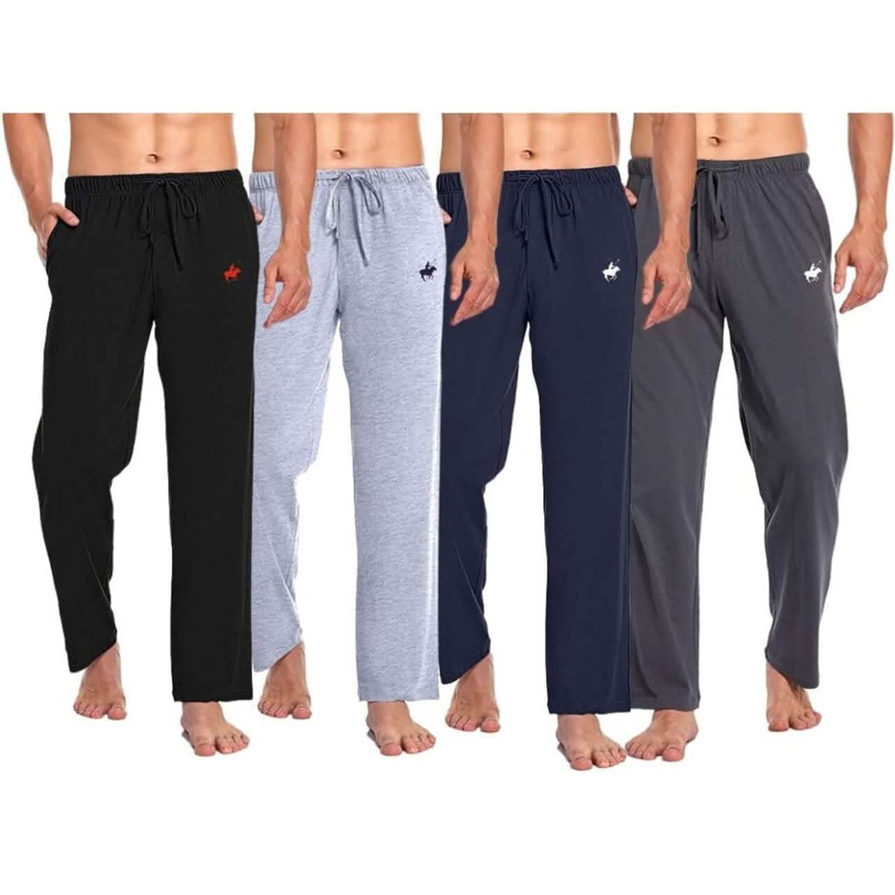 4-Pack: Pacific Polo Club® Men's Cotton Lounge Pants with Pockets