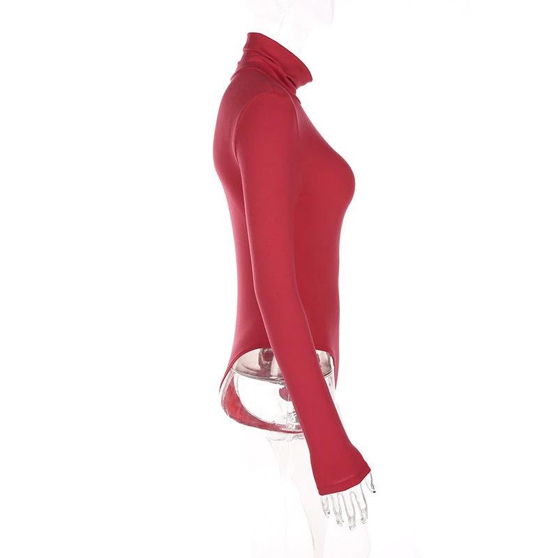 Turtleneck long sleeve bodysuit