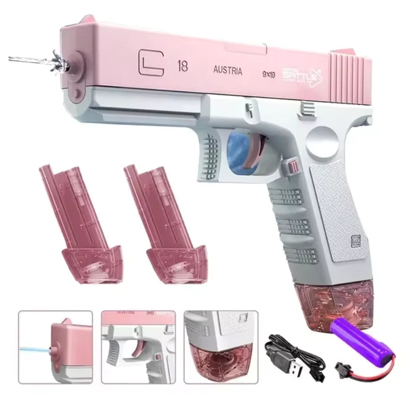 43cm Summer Beach Electric Toy Gun – Portable and Fun for Kids - # BOT&G521810006